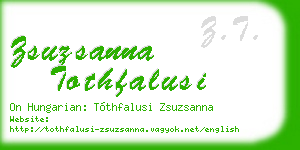 zsuzsanna tothfalusi business card